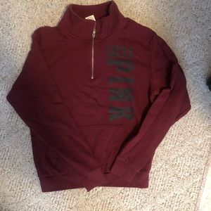 pink 1/4 zip